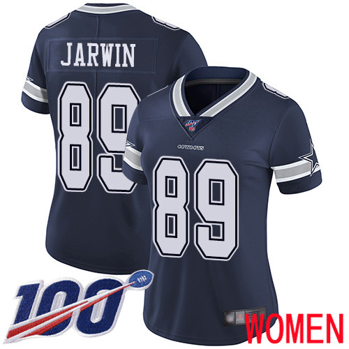 Women Dallas Cowboys Limited Navy Blue Blake Jarwin Home #89 100th Season Vapor Untouchable NFL Jersey->youth nfl jersey->Youth Jersey